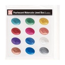 Kuretake Pearlescent Watercolour Jewel Box Paints - 12 colour palette