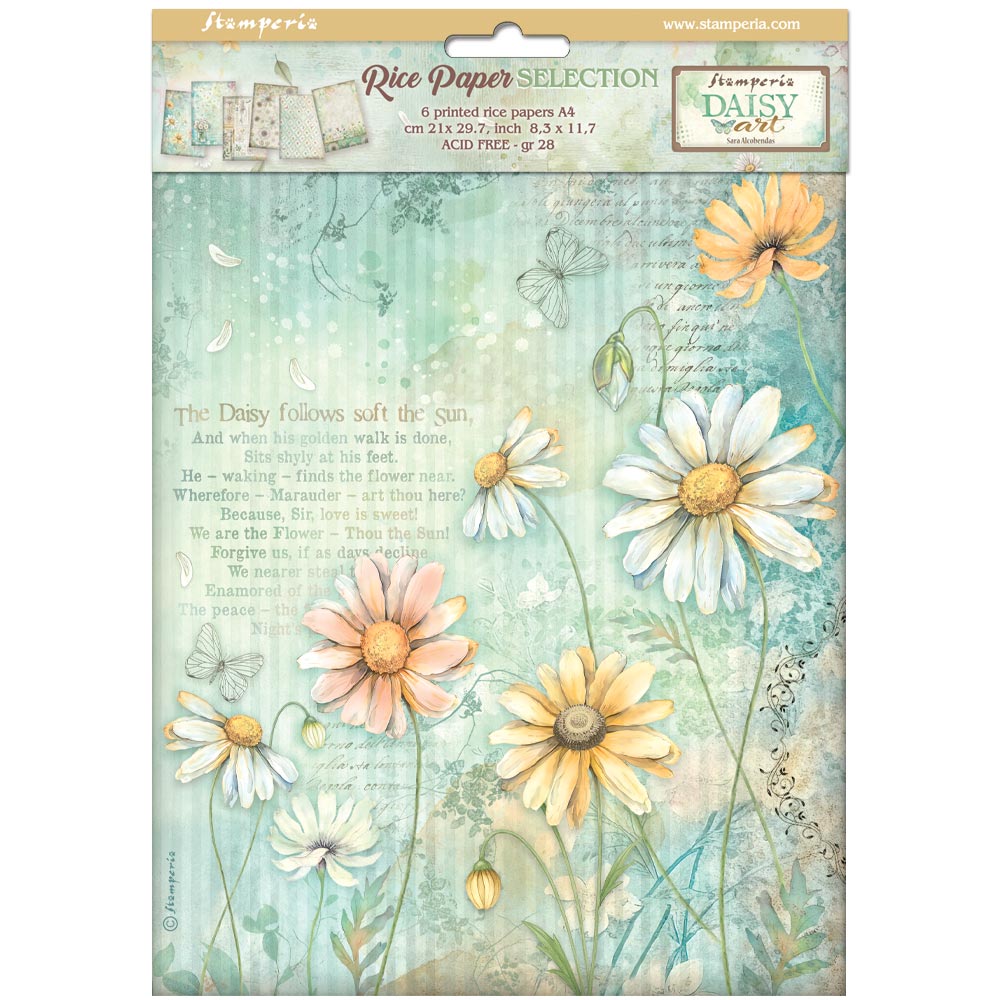 Stamperia - Daisy Art - A4 Rice Paper Selection