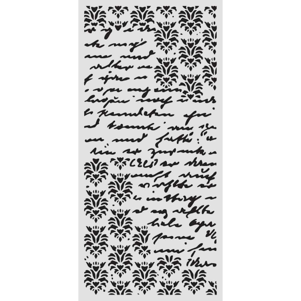 Stamperia - Secret Diary - Seal and Writings Stencil (12x25cm)