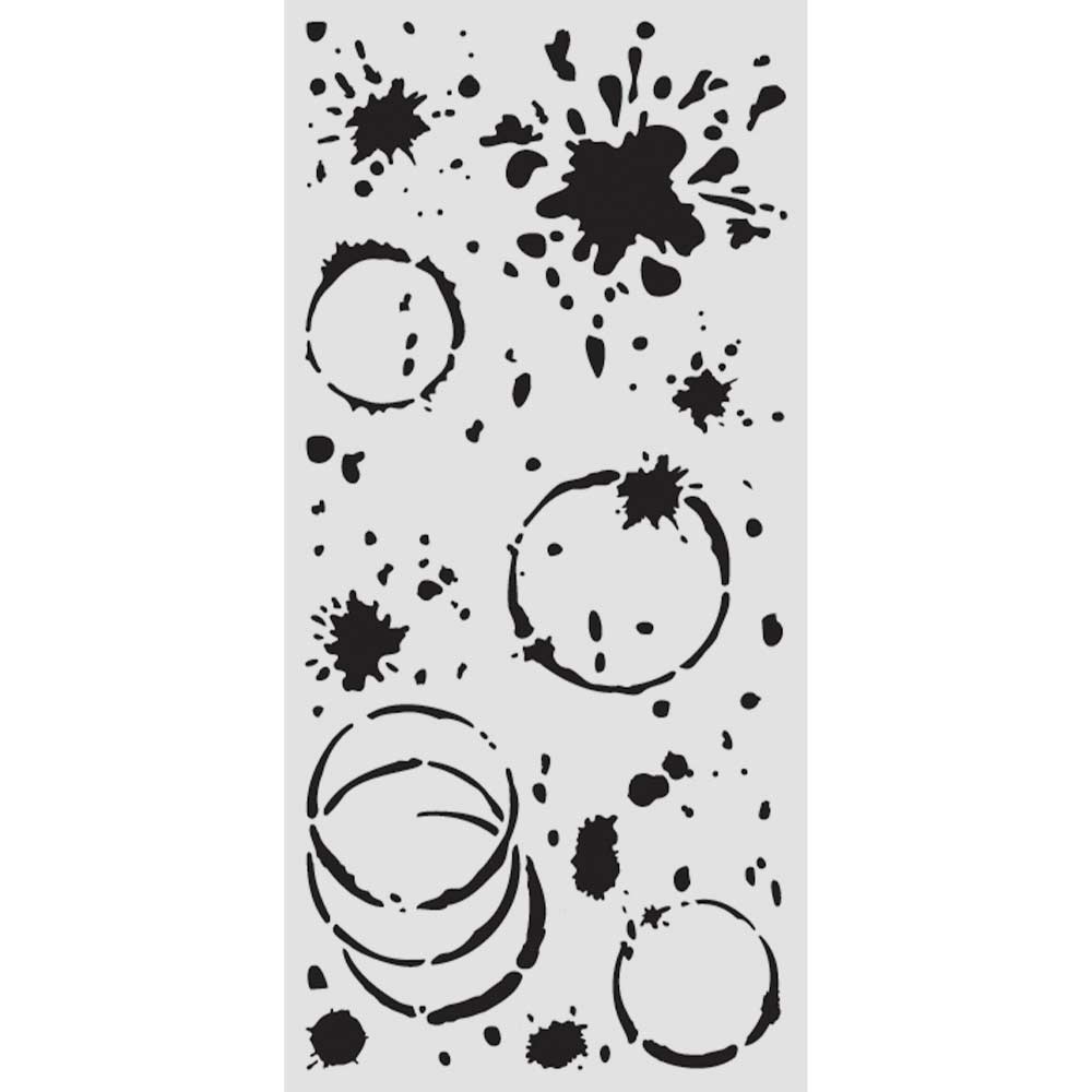 Stamperia - Secret Diary - Ink Splatter Stencil (12x25cm)