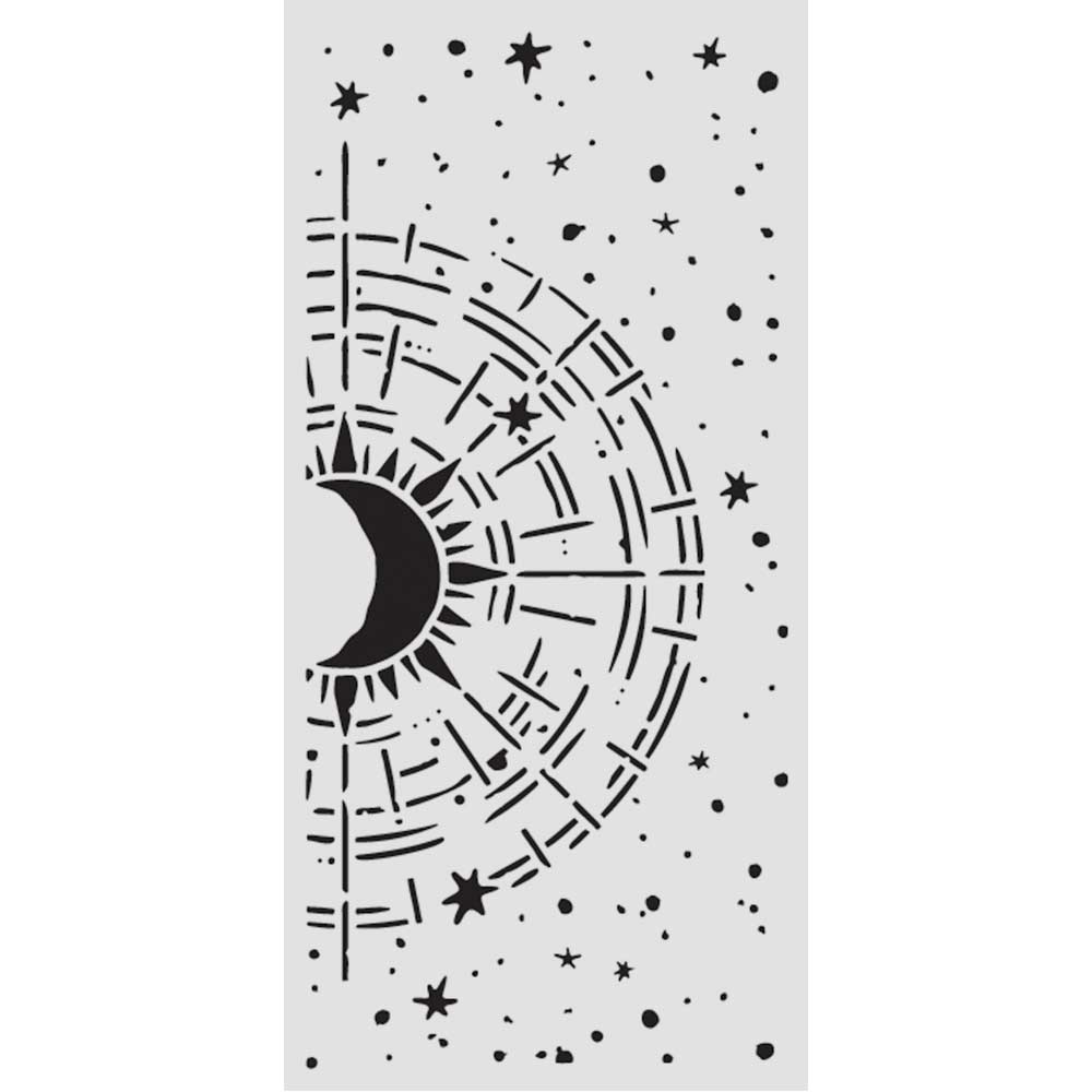 Stamperia - Secret Diary - Cosmic Compass 12x25cm Stencil (New Design)