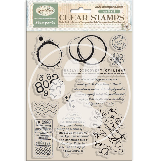 Stamperia - Secret Diary - Secret Diary Acrylic Stamp Set (New Design)