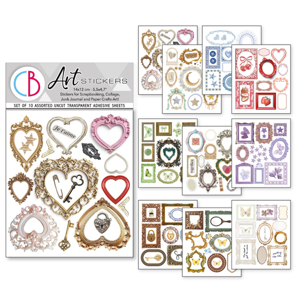 Ciao Bella Paper - Whisper Frames Sticker Set (10 sheets)