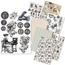 Ciao Bella Paper - Typographic - A5 Rice Paper (mixed x 8) 