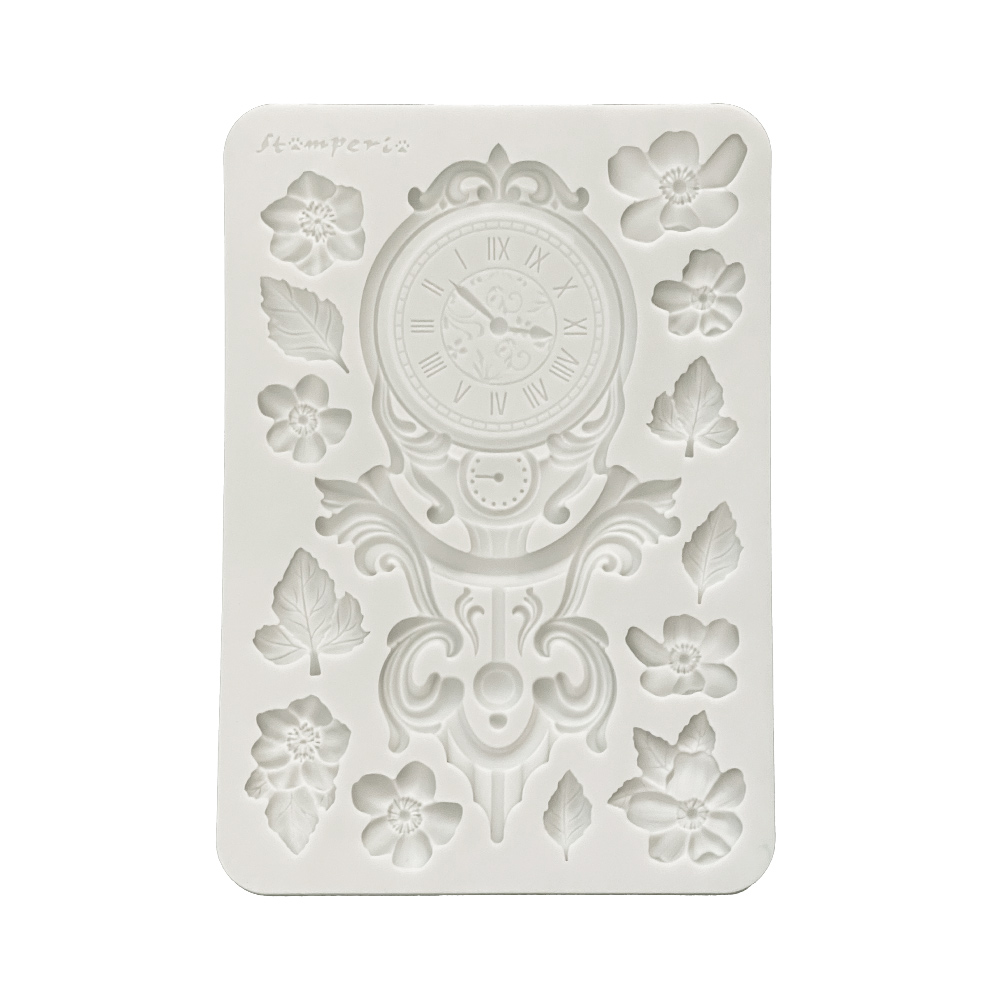 Stamperia - Gardens of Time - Clocks and Flowers A5 Silicon Mould
