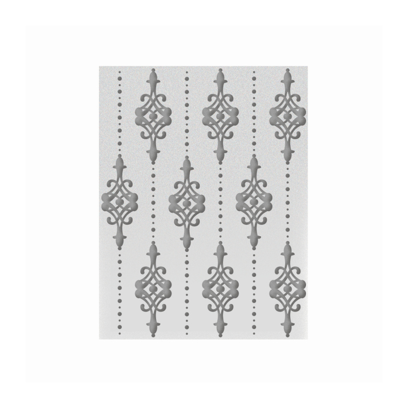 Couture Creations A2 Embossing Folder - Lilliputana Curtain