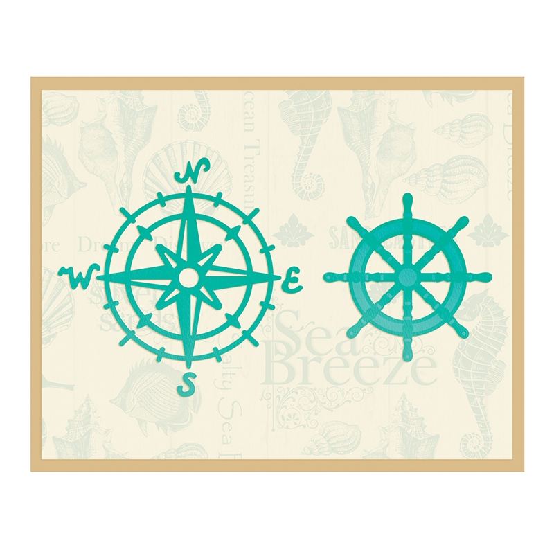Couture Creations Sea Breeze Compass & Wheel Die