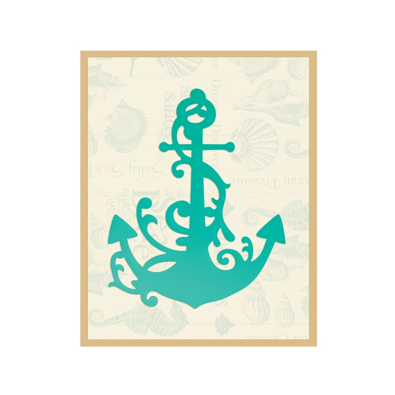 Couture Creations Sea Breeze Anchored Flourish die