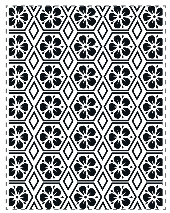 Floral Honeycomb A2Emb Folder