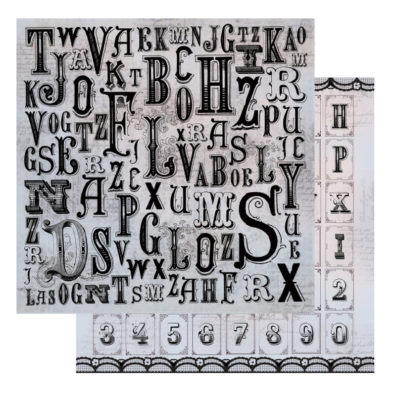12 x 12&quot; TypographySold in Packs of 10 Sheets