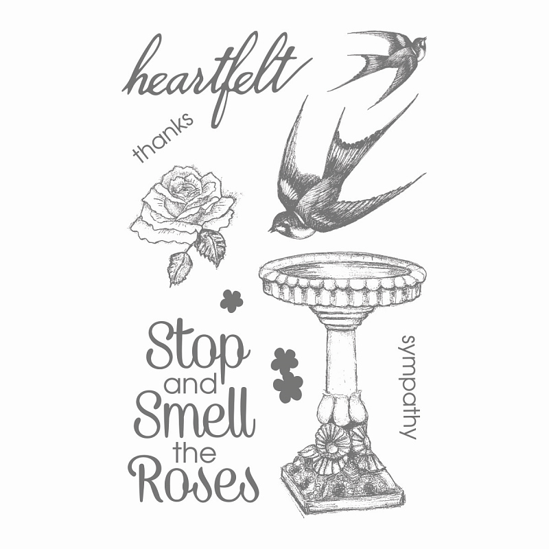 Ultimate Crafts Heartfelt Thanks stamp set