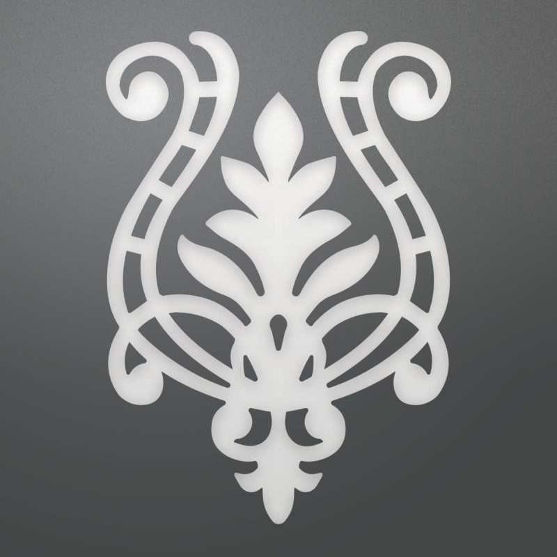 Ultimate Crafts Flourished Harp Decorative Die
