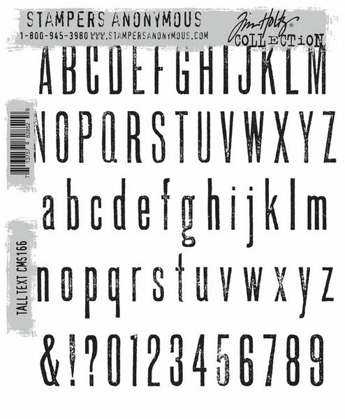 Tim Holtz - Stampers Anonymous Cling Stamps - Tall Text
