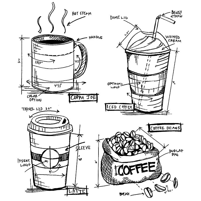 Tim Holtz - Stampers Anonymous Cling Stamps - Fresh Brewed Blueprint