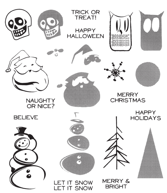 Tim Holtz - Stampers Anonymous Cling Stamps - Mini Halftones