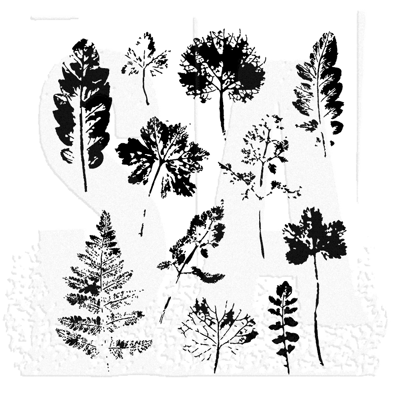 Tim Holtz - Stampers Anonymous Cling Stamps - Leaf Prints
