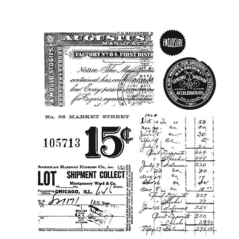 Tim Holtz - Stampers Anonymous Cling Stamps - Etcetera