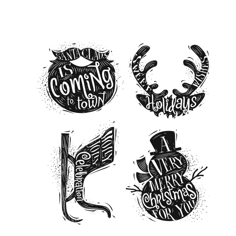 Tim Holtz - Stampers Anonymous Cling Stamps - Carved Christmas 3