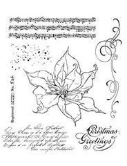 Tim Holtz - Stampers Anonymous Cling Stamps - The Poinsettia