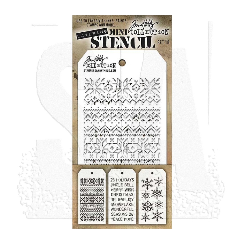 Tim Holtz Mini Layering Stencil Set #18