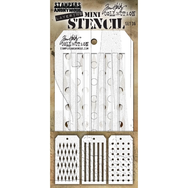 Tim Holtz Mini Layering Stencil Set #36