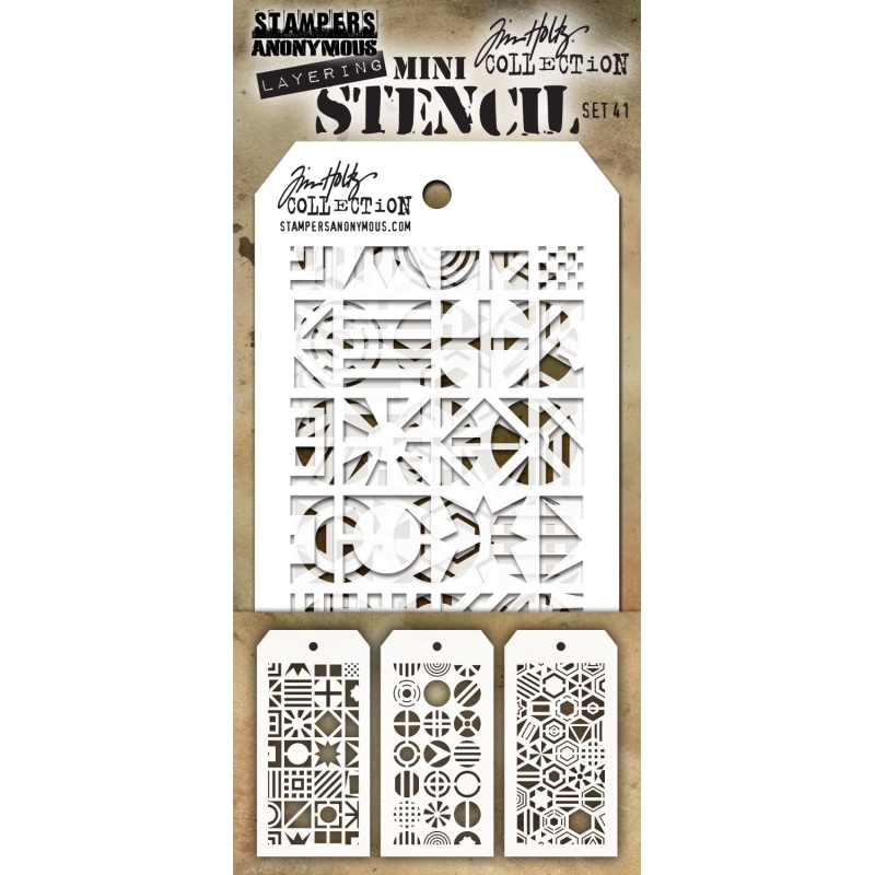 Tim Holtz Mini Layering Stencil Set #41
