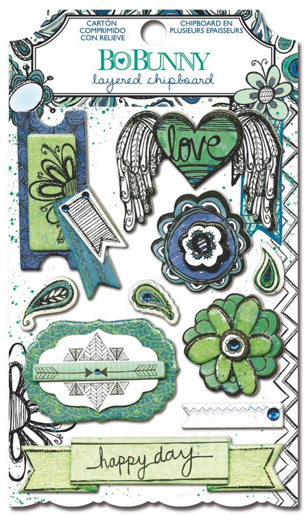 Zipadeedoodle Layered Chipboard Sold in Singles