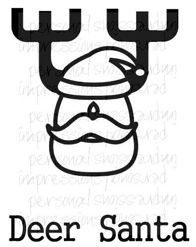 Bert & Gerts Deer Santa stamp set