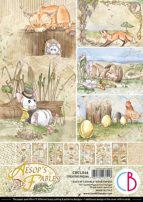 Ciao Bella Paper - Aesop's Fables A4 Creative Pad 