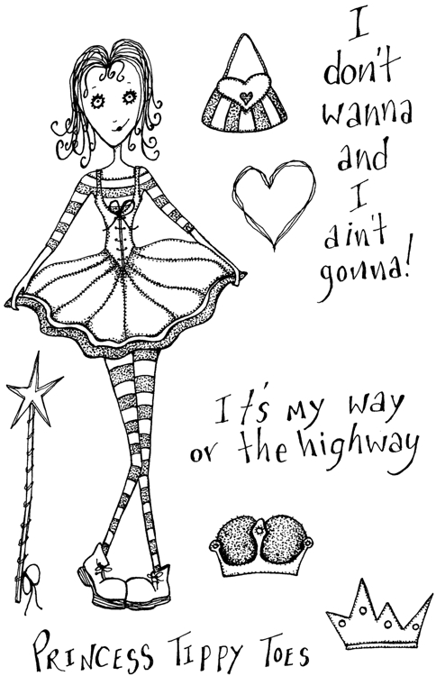 Lindsay Mason Princess Tippy Toes stamp set