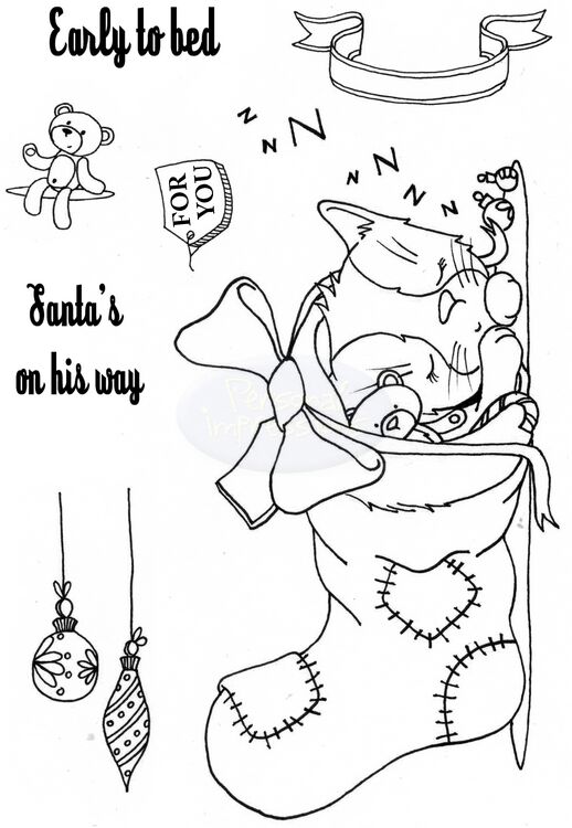 Personal Impressions Early to Bed Cat zzzz stamp set