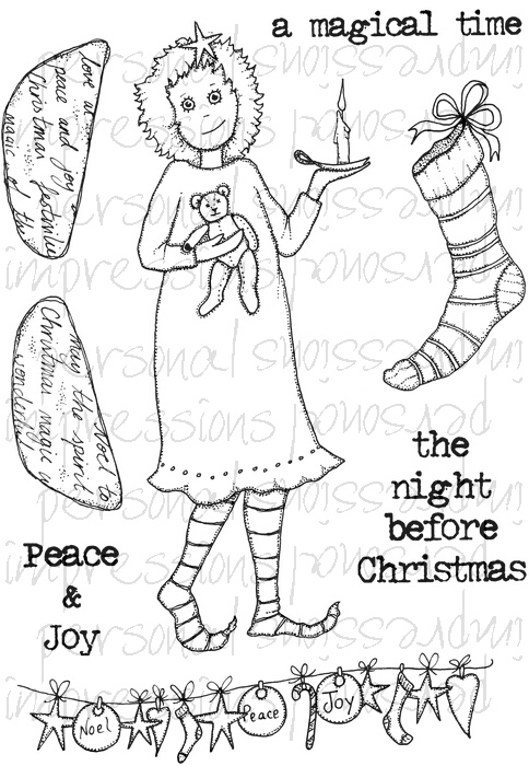 Lindsay Mason Doo Lally Pip Night B4 Christmas stamp set