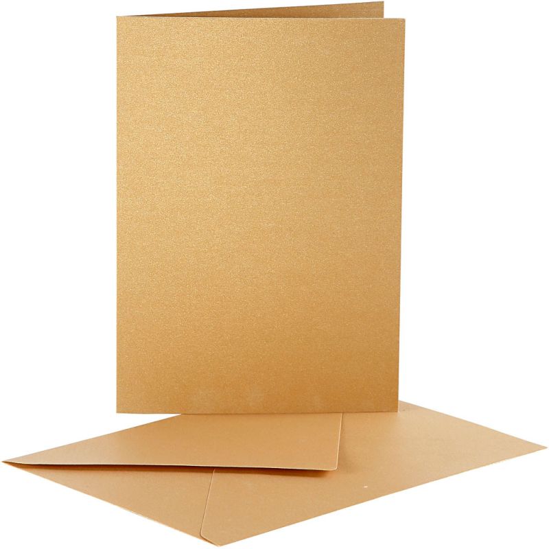 Creativ - Gold Pearlescent Cards & Envelopes 