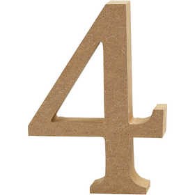 Creativ - Wooden Number 4 - 13cm