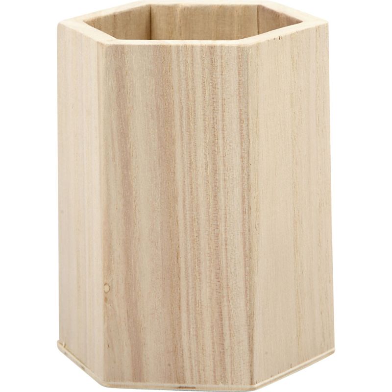 Creativ - Wooden Paulownia Hexangonal Pencil Holder