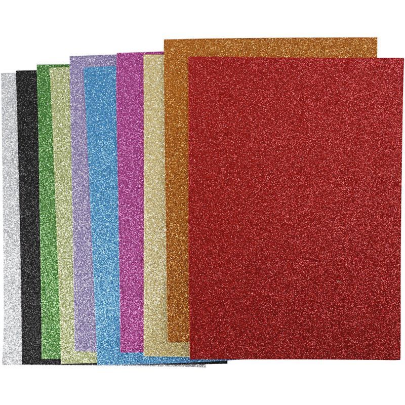 Creativ - Self Adhesive A4 EVA Foam Sheets - Assorted Colours (10sheets)