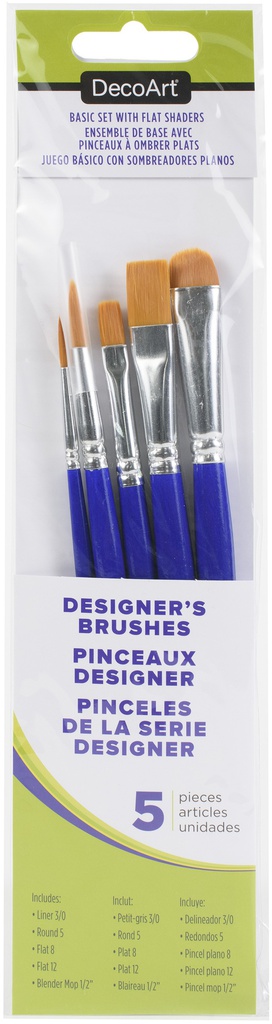 DecoArt Designer's Brushes -  Basics + Flat Shaders 