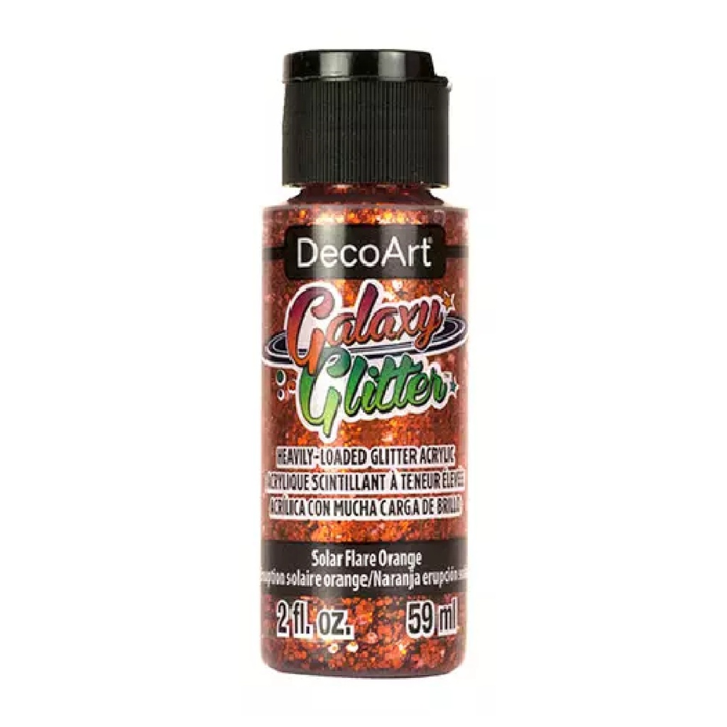 DecoArt Galaxy Glitter Acrylic Paint - Solar Flare Orange 
