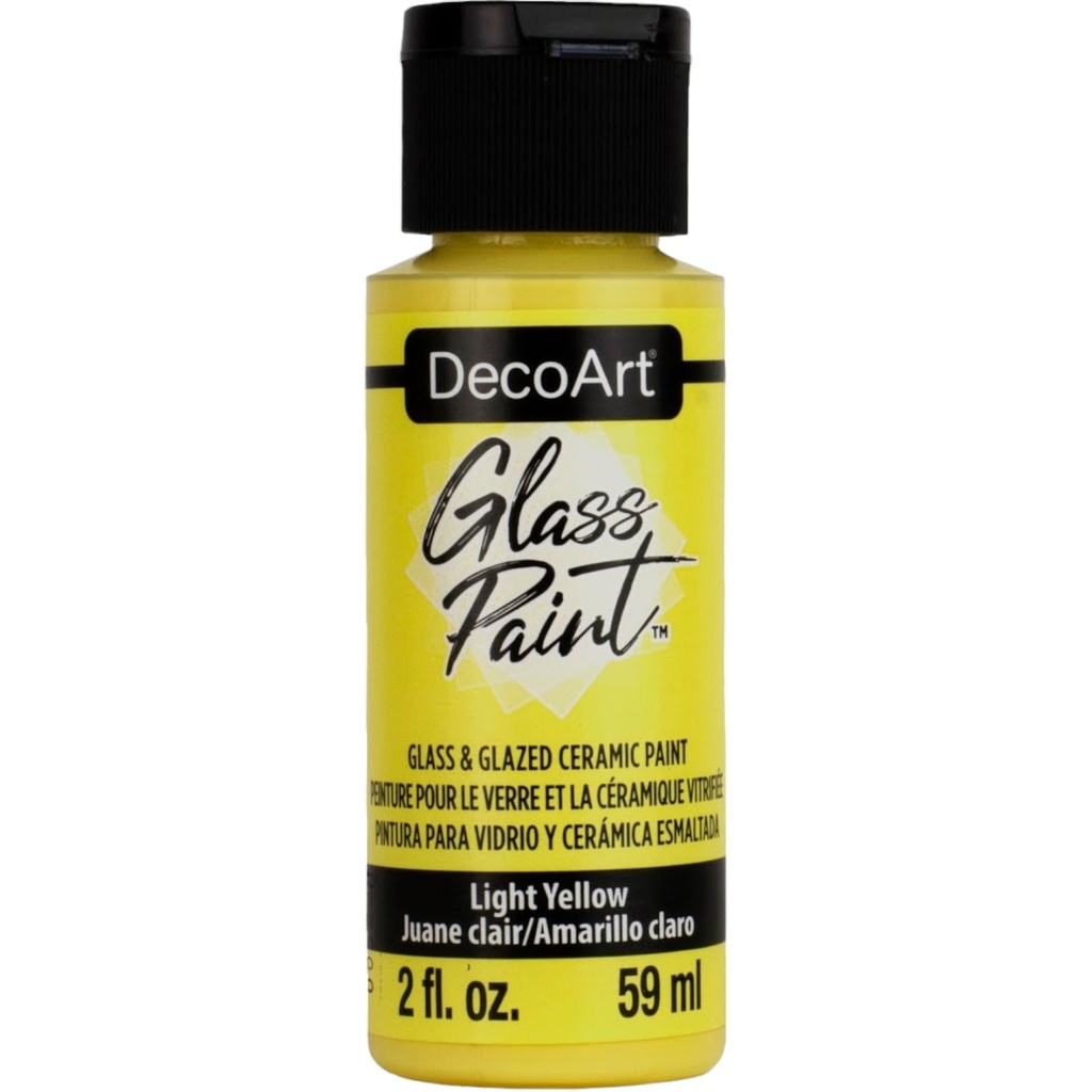 DecoArt Glass Paint - Light Yellow (2oz)