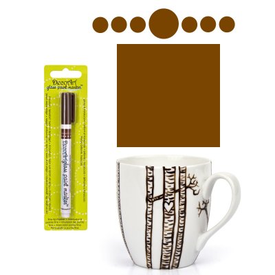 DecoArt Glass Marker - Brown (1mm)