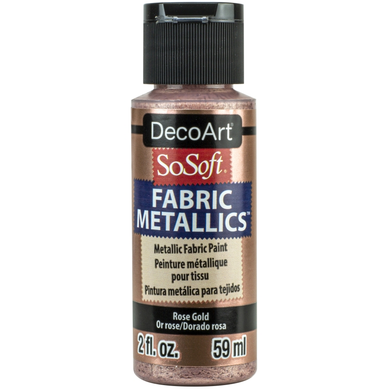 DecoArt SoSoft Metallic Fabric Paint 2oz - Rose Gold