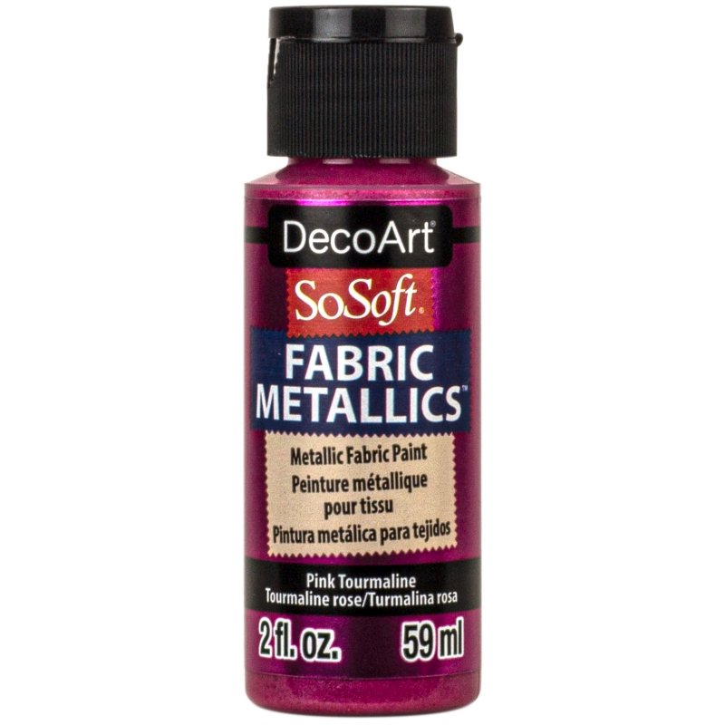 DecoArt SoSoft Metallic Fabric Paint 2oz - Pink Tourmaline