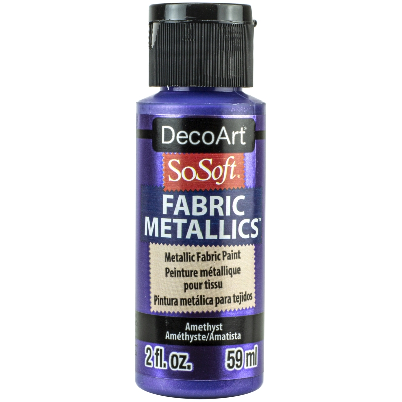 DecoArt SoSoft Metallic Fabric Paint 2oz – Amethyst