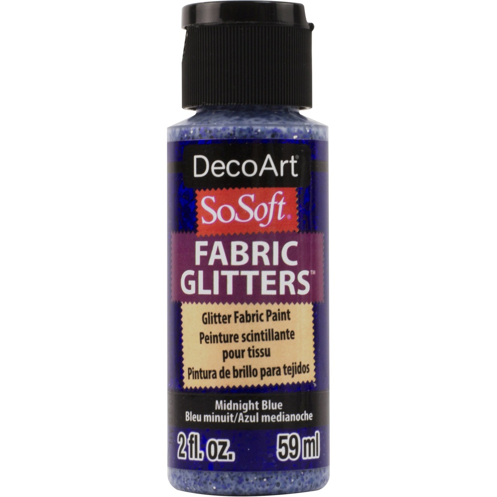 DecoArt SoSoft Glitter Fabric Paint 2oz - Midnight Blue 