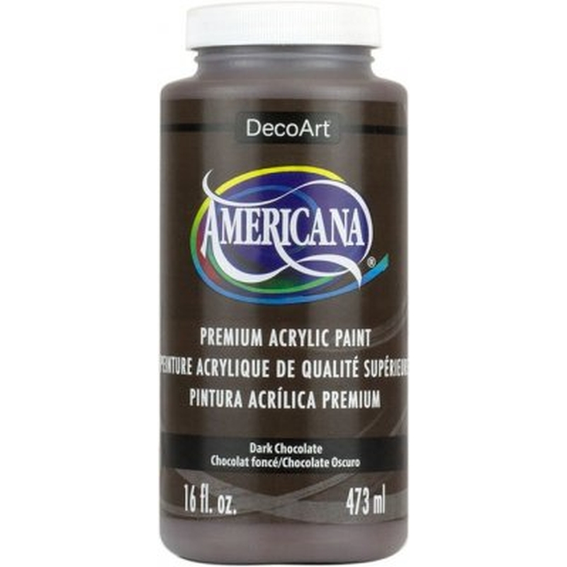 DecoArt Americana Acrylic - Dark Chocolate (16oz)