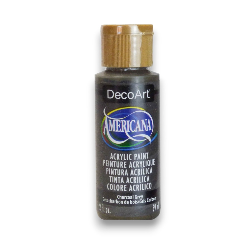 DecoArt Americana Acrylic - Charcoal Grey (2oz)