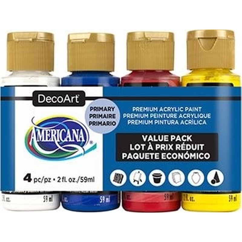 4ct Americana Acrylics Primary Value Pack