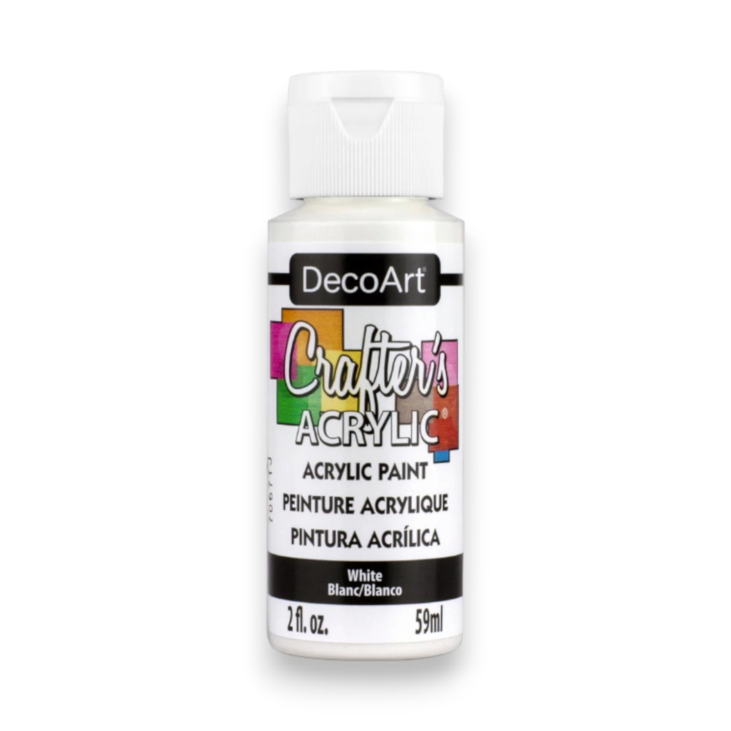 White - DecoArt Crafters Acrylic 2oz