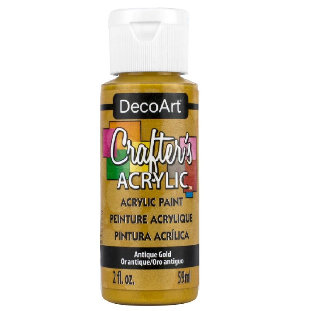 DecoArt Crafter's Acrylic Paint - Antique Gold (2oz)