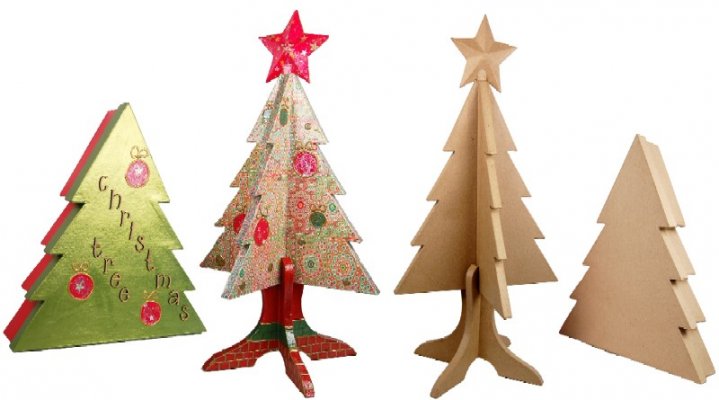 PaperMache Foldable Christmas tree Single